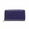 Pre-loved LOUIS VUITTON Classic Monogram Patent leather Round corner zipper long Genuine Leather Wallet purple -Louis Vuitton Shop louis vuitton 9364 9913836 1