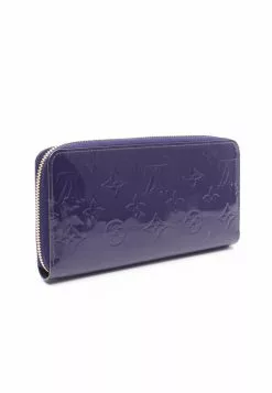 Pre-loved LOUIS VUITTON Classic Monogram Patent leather Round corner zipper long Genuine Leather Wallet purple -Louis Vuitton Shop louis vuitton 9364 9913836 2