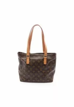 Pre-loved LOUIS VUITTON Cabas Piano Classic Monogram Shoulder Bag PVC Genuine Leather Brown