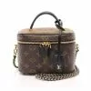 Pre-loved LOUIS VUITTON Vanity NV PM Classic Monogram Reverse Handbag Toiletry Bag PVC Genuine Leather Brown Black 2 Way Style