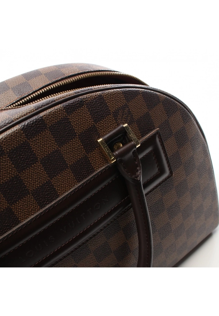 Pre-loved LOUIS VUITTON Nolita Black checkerboard grid Handbag PVC Genuine Leather Brown 9 Pre-loved LOUIS VUITTON Nolita Black checkerboard grid Handbag PVC Genuine Leather Brown - Image 7