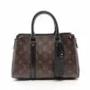 Pre-loved LOUIS VUITTON Soufflot NV BB Classic Monogram Black Handbag PVC Genuine Leather Brown Black -Louis Vuitton Shop louis vuitton 9382 8223836 1