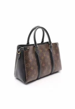 Pre-loved LOUIS VUITTON Soufflot NV BB Classic Monogram Black Handbag PVC Genuine Leather Brown Black -Louis Vuitton Shop louis vuitton 9382 8223836 2