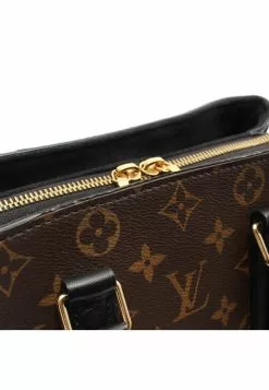 Pre-loved LOUIS VUITTON Soufflot NV BB Classic Monogram Black Handbag PVC Genuine Leather Brown Black -Louis Vuitton Shop louis vuitton 9383 8223836 5