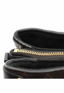 Pre-loved LOUIS VUITTON Soufflot NV BB Classic Monogram Black Handbag PVC Genuine Leather Brown Black -Louis Vuitton Shop louis vuitton 9383 8223836 6