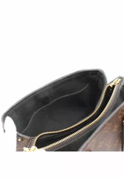 Pre-loved LOUIS VUITTON Soufflot NV BB Classic Monogram Black Handbag PVC Genuine Leather Brown Black -Louis Vuitton Shop louis vuitton 9384 8223836 8
