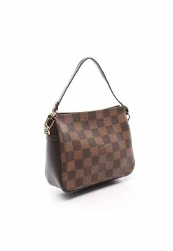 Pre-loved LOUIS VUITTON Trousse Make Up Black checkerboard grid Handbag PVC Genuine Leather Brown -Louis Vuitton Shop louis vuitton 9388 7023836 2