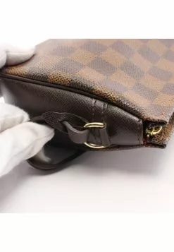 Pre-loved LOUIS VUITTON Trousse Make Up Black checkerboard grid Handbag PVC Genuine Leather Brown -Louis Vuitton Shop louis vuitton 9388 7023836 5