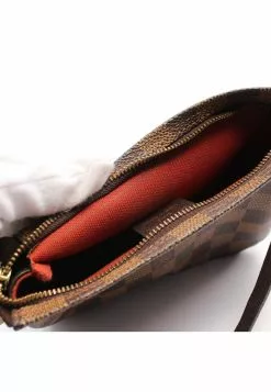 Pre-loved LOUIS VUITTON Trousse Make Up Black checkerboard grid Handbag PVC Genuine Leather Brown -Louis Vuitton Shop louis vuitton 9389 7023836 8