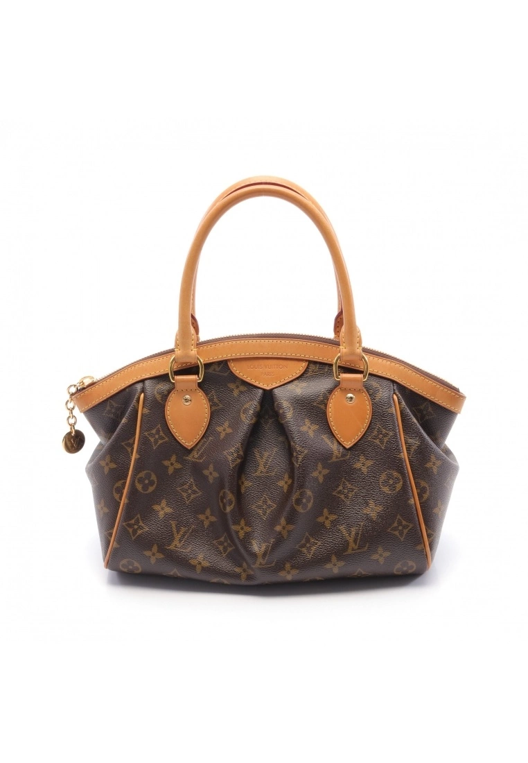 Pre-loved LOUIS VUITTON Tivoli PM Classic Monogram Handbag PVC Genuine Leather Brown 3 Pre-loved LOUIS VUITTON Tivoli PM Classic Monogram Handbag PVC Genuine Leather Brown