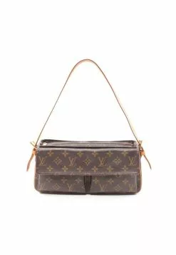 Pre-loved LOUIS VUITTON Viva cite MM Classic Monogram Shoulder Bag PVC Genuine Leather Brown