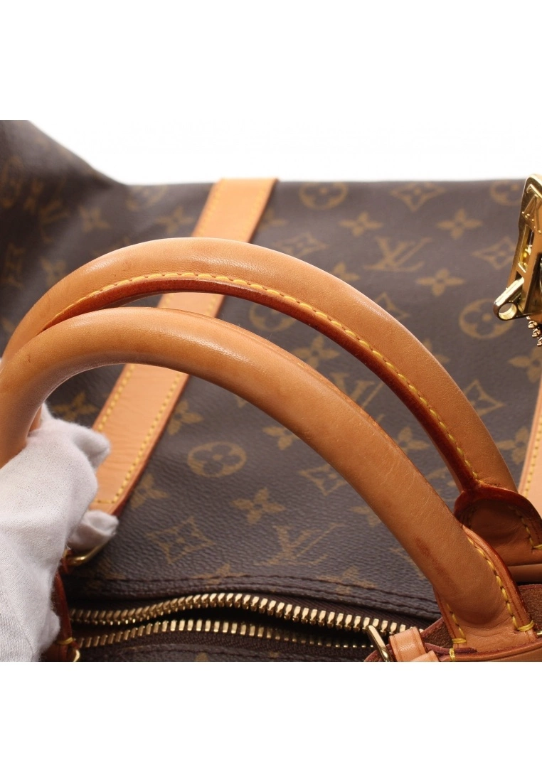 Pre-loved LOUIS VUITTON Keepall Bandouliere60 Classic Monogram Duffle Bag PVC Genuine Leather Brown 7 Pre-loved LOUIS VUITTON Keepall Bandouliere60 Classic Monogram Duffle Bag PVC Genuine Leather Brown - Image 5