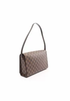 Pre-loved LOUIS VUITTON Tribeca Long Black checkerboard grid Shoulder Bag PVC Genuine Leather Brown -Louis Vuitton Shop louis vuitton 9448 7196836 2