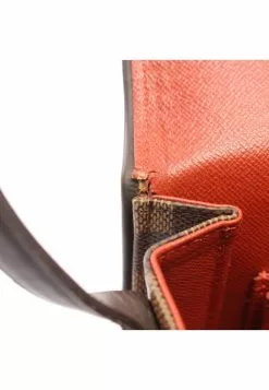 Pre-loved LOUIS VUITTON Tribeca Long Black checkerboard grid Shoulder Bag PVC Genuine Leather Brown -Louis Vuitton Shop louis vuitton 9448 7196836 5