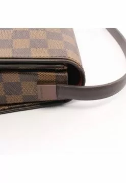 Pre-loved LOUIS VUITTON Tribeca Long Black checkerboard grid Shoulder Bag PVC Genuine Leather Brown -Louis Vuitton Shop louis vuitton 9449 7196836 7
