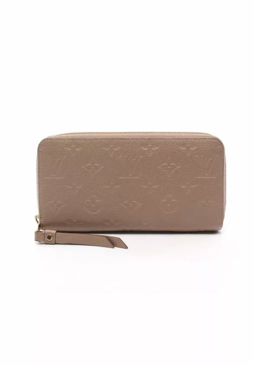Pre-loved LOUIS VUITTON Classic Monogram empreinte embossed Rounded corner zipper long Genuine Leather Wallet Beige -Louis Vuitton Shop louis vuitton 9530 6208836 1