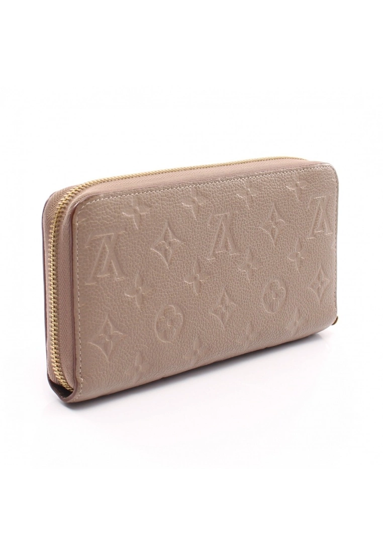 Pre-loved LOUIS VUITTON Classic Monogram empreinte embossed Rounded corner zipper long Genuine Leather Wallet Beige 4 Pre-loved LOUIS VUITTON Classic Monogram empreinte embossed Rounded corner zipper long Genuine Leather Wallet Beige - Image 2