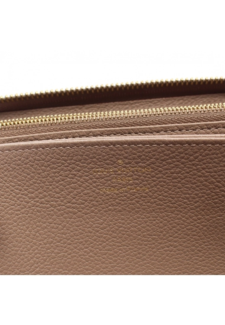 Pre-loved LOUIS VUITTON Classic Monogram empreinte embossed Rounded corner zipper long Genuine Leather Wallet Beige 6 Pre-loved LOUIS VUITTON Classic Monogram empreinte embossed Rounded corner zipper long Genuine Leather Wallet Beige - Image 4