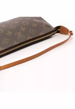 Pre-loved LOUIS VUITTON Pochette Accessoires Classic Monogram Handbag PVC Genuine Leather Brown -Louis Vuitton Shop louis vuitton 9536 1508836 7