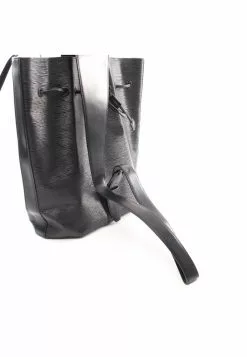 Pre-loved LOUIS VUITTON Sac A dos Waved Pattern Genuine Leather Shoulder Bag Black -Louis Vuitton Shop louis vuitton 9544 5508836 7