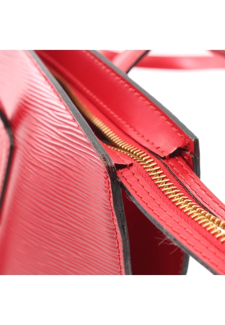 Pre-loved LOUIS VUITTON Saint Jacques shopping Waved Pattern Spanish Red Genuine Leather Shoulder Bag Red 8 Pre-loved LOUIS VUITTON Saint Jacques shopping Waved Pattern Spanish Red Genuine Leather Shoulder Bag Red - Image 6