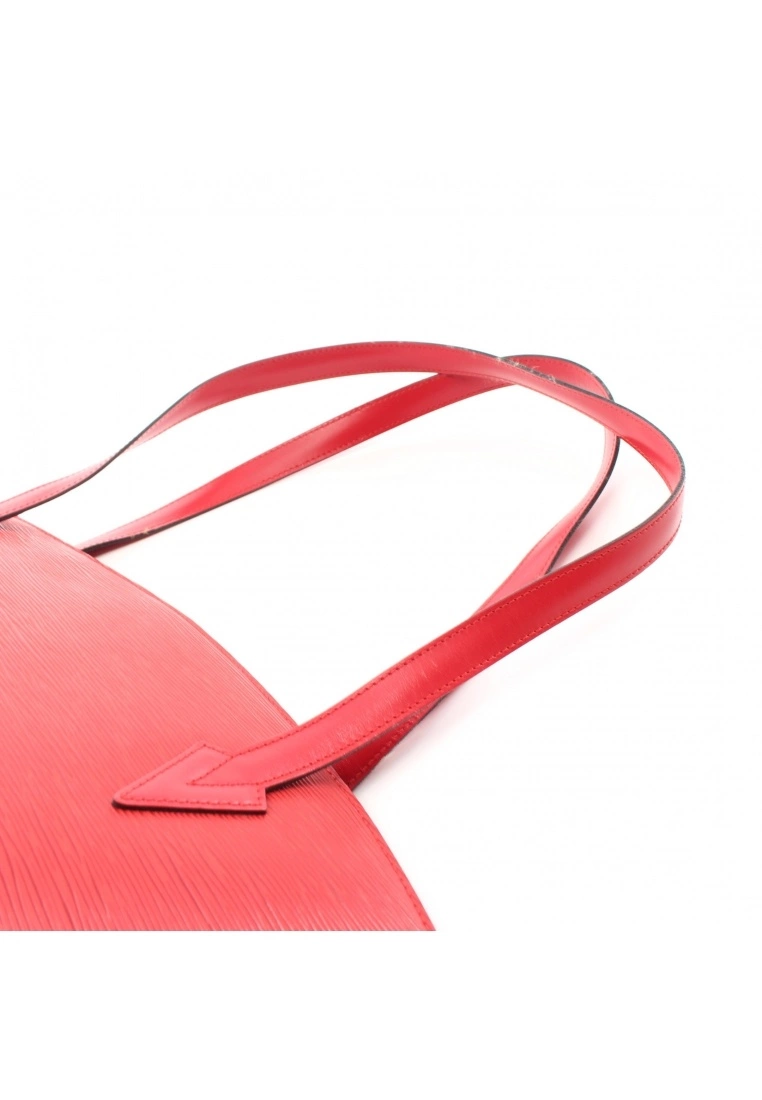 Pre-loved LOUIS VUITTON Saint Jacques shopping Waved Pattern Spanish Red Genuine Leather Shoulder Bag Red 9 Pre-loved LOUIS VUITTON Saint Jacques shopping Waved Pattern Spanish Red Genuine Leather Shoulder Bag Red - Image 7