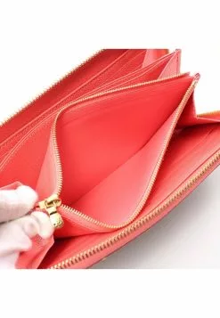 Pre-loved LOUIS VUITTON white checkered Rounded corner zipper long Wallet PVC white Pink -Louis Vuitton Shop louis vuitton 9577 5808836 6