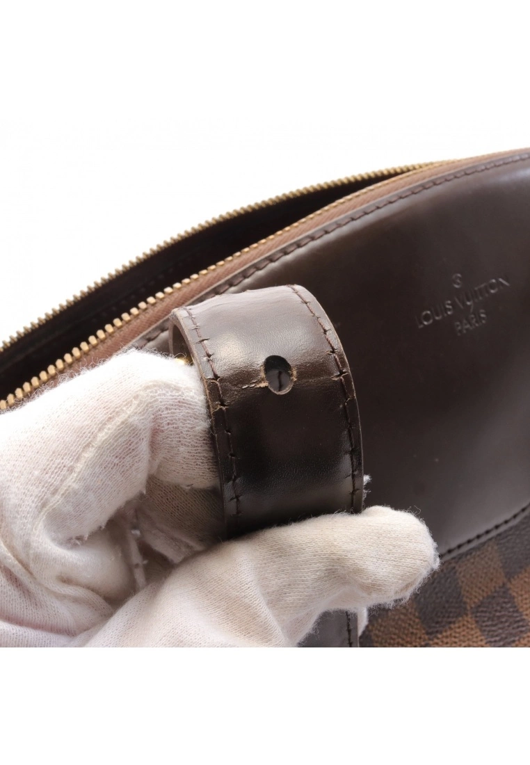 Pre-loved LOUIS VUITTON Verona GM Black checkerboard grid Shoulder Bag PVC Genuine Leather Brown 8 Pre-loved LOUIS VUITTON Verona GM Black checkerboard grid Shoulder Bag PVC Genuine Leather Brown - Image 6