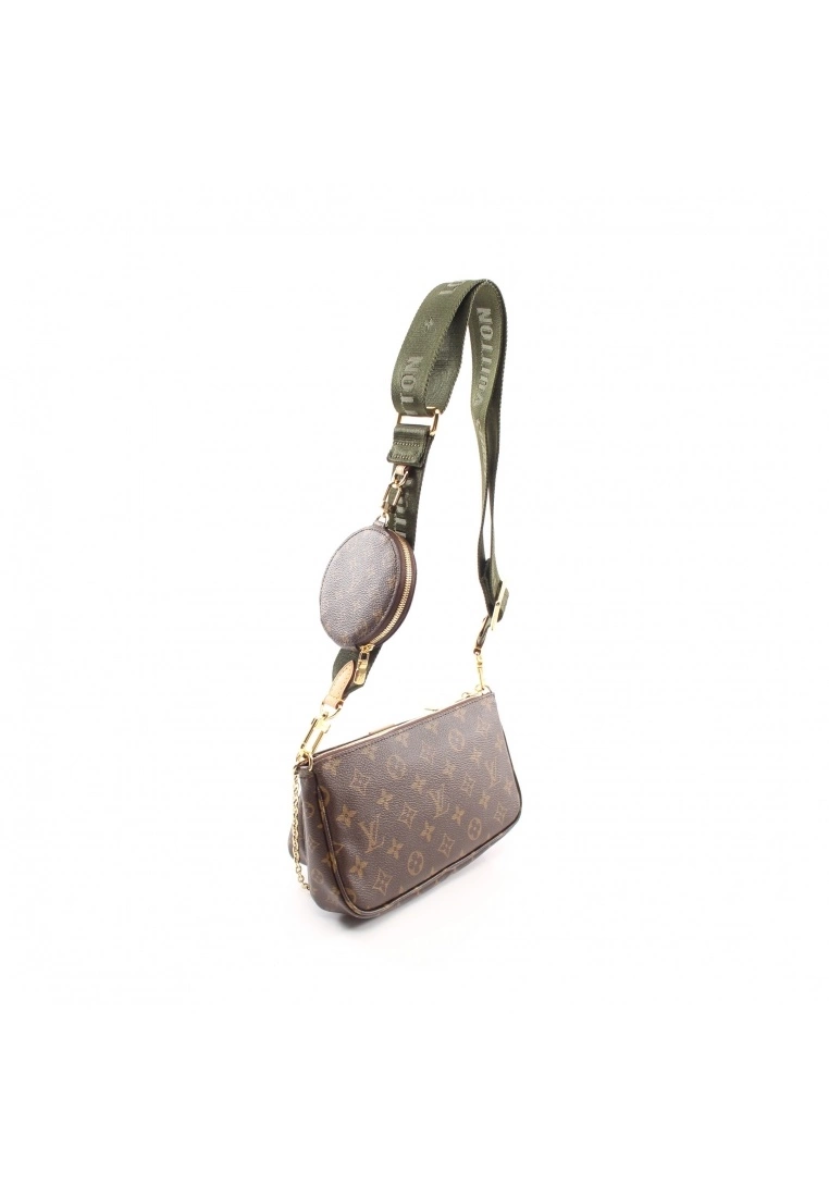 Pre-loved LOUIS VUITTON Multi Pochette Accessoires five-in-one Classic Monogram Khaki Shoulder Bag PVC Brown Khaki Green 4 Pre-loved LOUIS VUITTON Multi Pochette Accessoires five-in-one Classic Monogram Khaki Shoulder Bag PVC Brown Khaki Green - Image 2