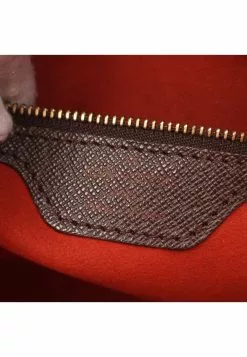 Pre-loved LOUIS VUITTON Triana Black checkerboard grid Handbag PVC Genuine Leather Brown -Louis Vuitton Shop louis vuitton 9586 8708836 4