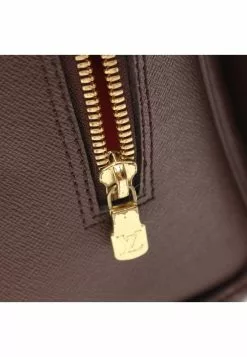 Pre-loved LOUIS VUITTON Triana Black checkerboard grid Handbag PVC Genuine Leather Brown -Louis Vuitton Shop louis vuitton 9586 8708836 6