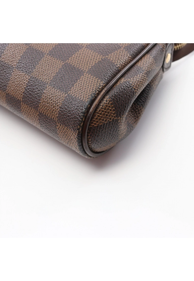 Pre-loved LOUIS VUITTON EVA Black checkerboard grid Chain Handbag PVC Genuine Leather Brown 2 Way Style 7 Pre-loved LOUIS VUITTON EVA Black checkerboard grid Chain Handbag PVC Genuine Leather Brown 2 Way Style - Image 5