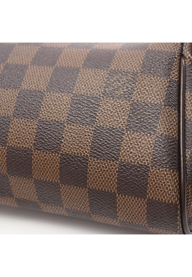 Pre-loved LOUIS VUITTON EVA Black checkerboard grid Chain Handbag PVC Genuine Leather Brown 2 Way Style 8 Pre-loved LOUIS VUITTON EVA Black checkerboard grid Chain Handbag PVC Genuine Leather Brown 2 Way Style - Image 6