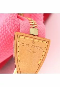 Pre-loved LOUIS VUITTON Cabas MM Antigua Shoulder Bag Canvas Tote Bag Genuine Leather Pink Red -Louis Vuitton Shop louis vuitton 9597 2318836 4