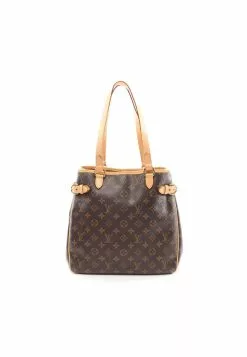Pre-loved LOUIS VUITTON Batignolles vertical Classic Monogram Shoulder Bag Tote Bag PVC Genuine Leather Brown