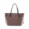 Pre-loved LOUIS VUITTON Neverfull PM Black checkerboard grid Handbag Tote Bag PVC Genuine Leather Brown -Louis Vuitton Shop louis vuitton 9600 5618836 1