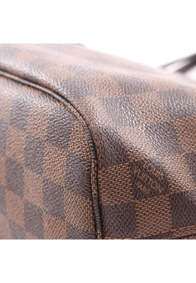 Pre-loved LOUIS VUITTON Neverfull PM Black checkerboard grid Handbag Tote Bag PVC Genuine Leather Brown 7 Pre-loved LOUIS VUITTON Neverfull PM Black checkerboard grid Handbag Tote Bag PVC Genuine Leather Brown - Image 5