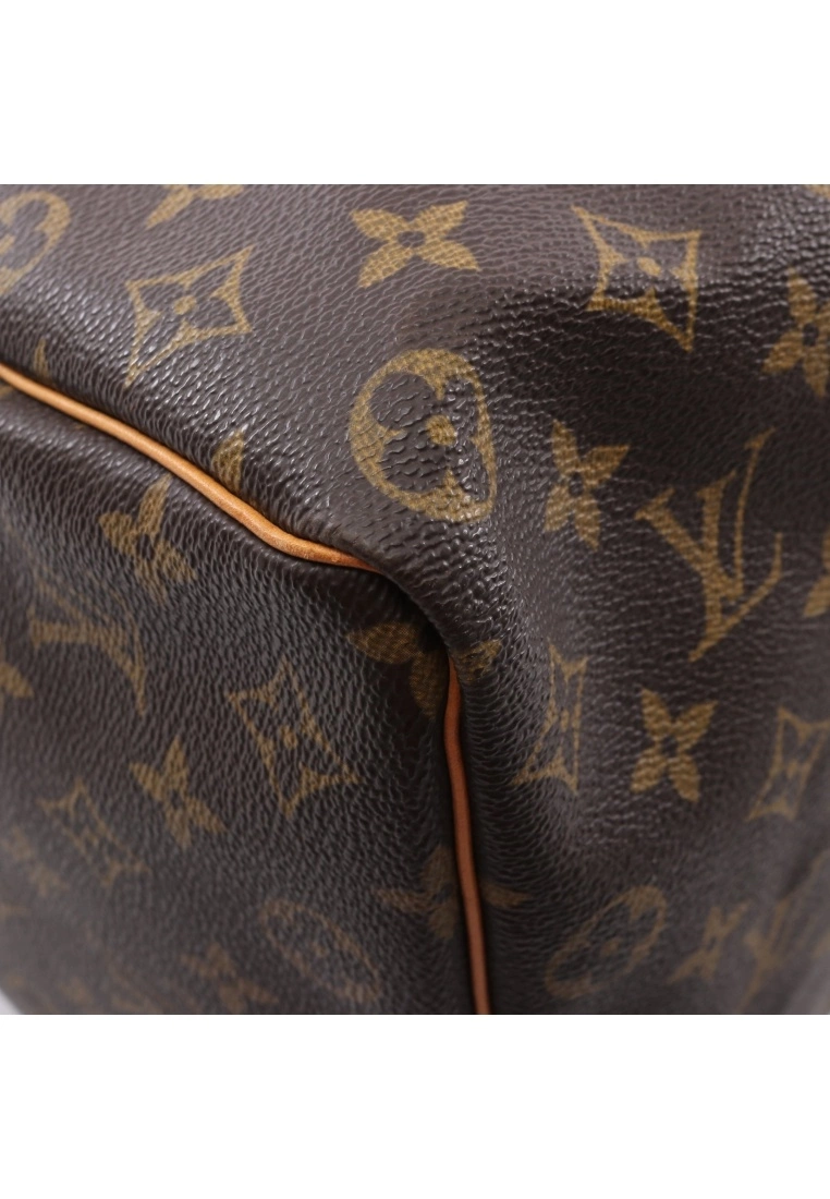 Pre-loved LOUIS VUITTON Keepall50 Classic Monogram Duffle Bag PVC Genuine Leather Brown 8 Pre-loved LOUIS VUITTON Keepall50 Classic Monogram Duffle Bag PVC Genuine Leather Brown - Image 6