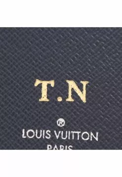 Pre-loved LOUIS VUITTON Portefeuille Brazza Waved Pattern Bleu Marine Dark Blue Bi-fold Continental Genuine Leather Wallet Navy -Louis Vuitton Shop louis vuitton 9612 4718836 6