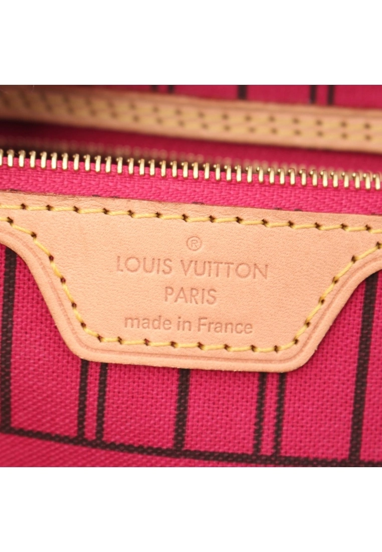 Pre-loved LOUIS VUITTON Neverfull PM Classic Monogram Pivot peony red Handbag Tote Bag PVC Genuine Leather Brown 6 Pre-loved LOUIS VUITTON Neverfull PM Classic Monogram Pivot peony red Handbag Tote Bag PVC Genuine Leather Brown - Image 4