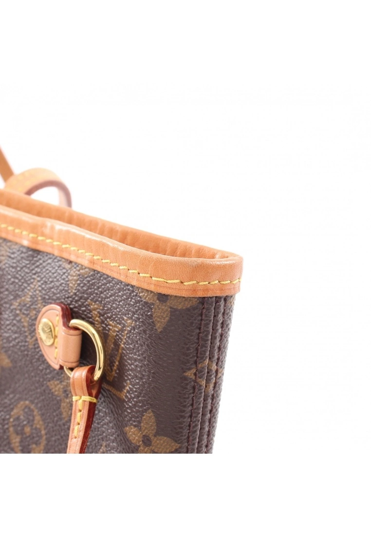 Pre-loved LOUIS VUITTON Neverfull PM Classic Monogram Pivot peony red Handbag Tote Bag PVC Genuine Leather Brown 9 Pre-loved LOUIS VUITTON Neverfull PM Classic Monogram Pivot peony red Handbag Tote Bag PVC Genuine Leather Brown - Image 7