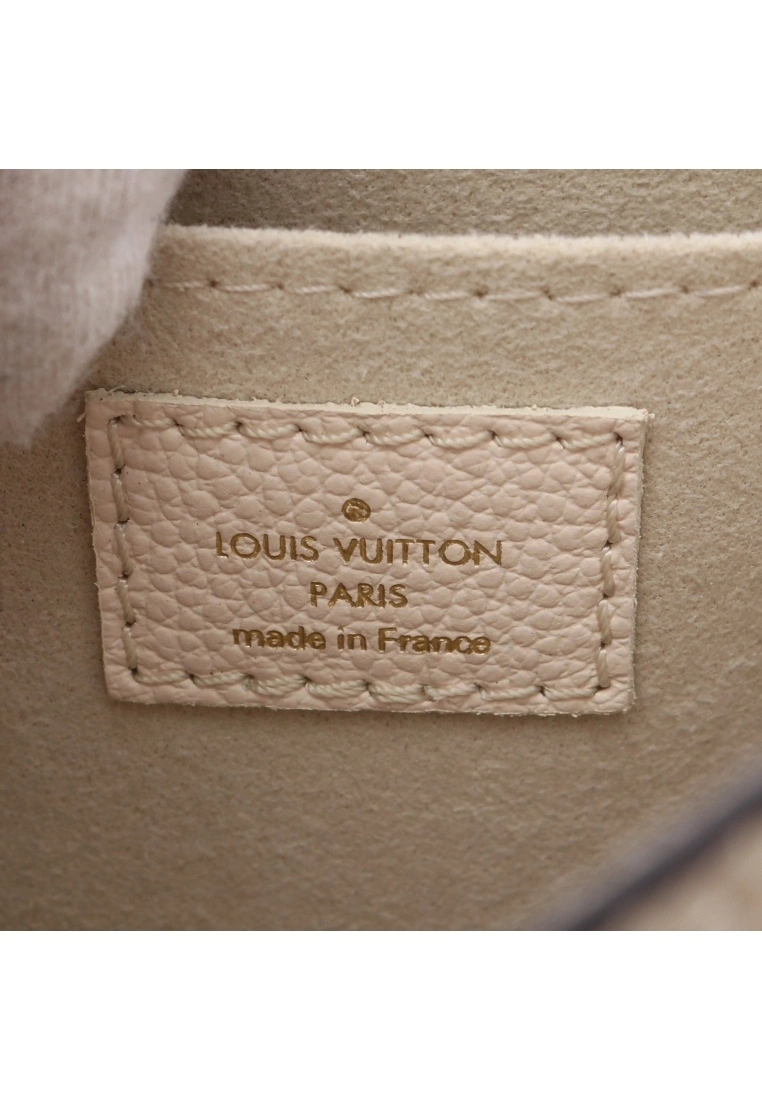Pre-loved LOUIS VUITTON PETIT Sac plat Classic Monogram empreinte embossed Genuine Leather Handbag Beige multi 2 Way Style 6 Pre-loved LOUIS VUITTON PETIT Sac plat Classic Monogram empreinte embossed Genuine Leather Handbag Beige multi 2 Way Style - Image 4