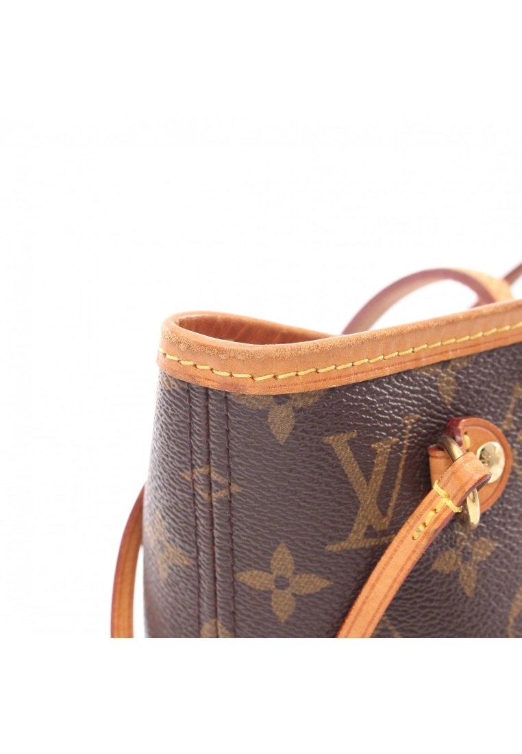 Pre-loved LOUIS VUITTON Neverfull PM Classic Monogram Pivot peony red Handbag Tote Bag PVC Genuine Leather Brown 8 Pre-loved LOUIS VUITTON Neverfull PM Classic Monogram Pivot peony red Handbag Tote Bag PVC Genuine Leather Brown - Image 6