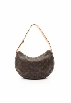 Pre-loved LOUIS VUITTON Croissant MM Classic Monogram Shoulder Bag PVC Genuine Leather Brown