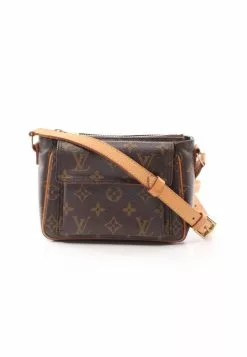 Pre-loved LOUIS VUITTON Viva cite PM Classic Monogram Shoulder Bag PVC Genuine Leather Brown