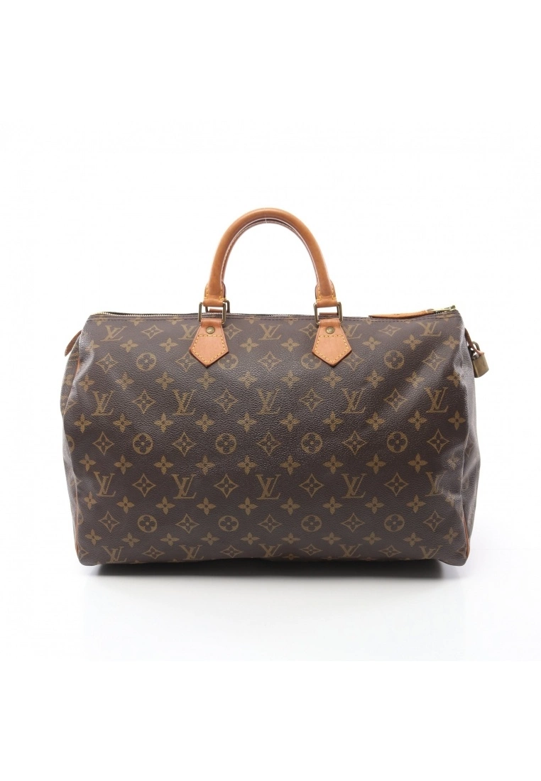 Pre-loved LOUIS VUITTON Speedy40 Classic Monogram Handbag PVC Genuine Leather Brown 3 Pre-loved LOUIS VUITTON Speedy40 Classic Monogram Handbag PVC Genuine Leather Brown