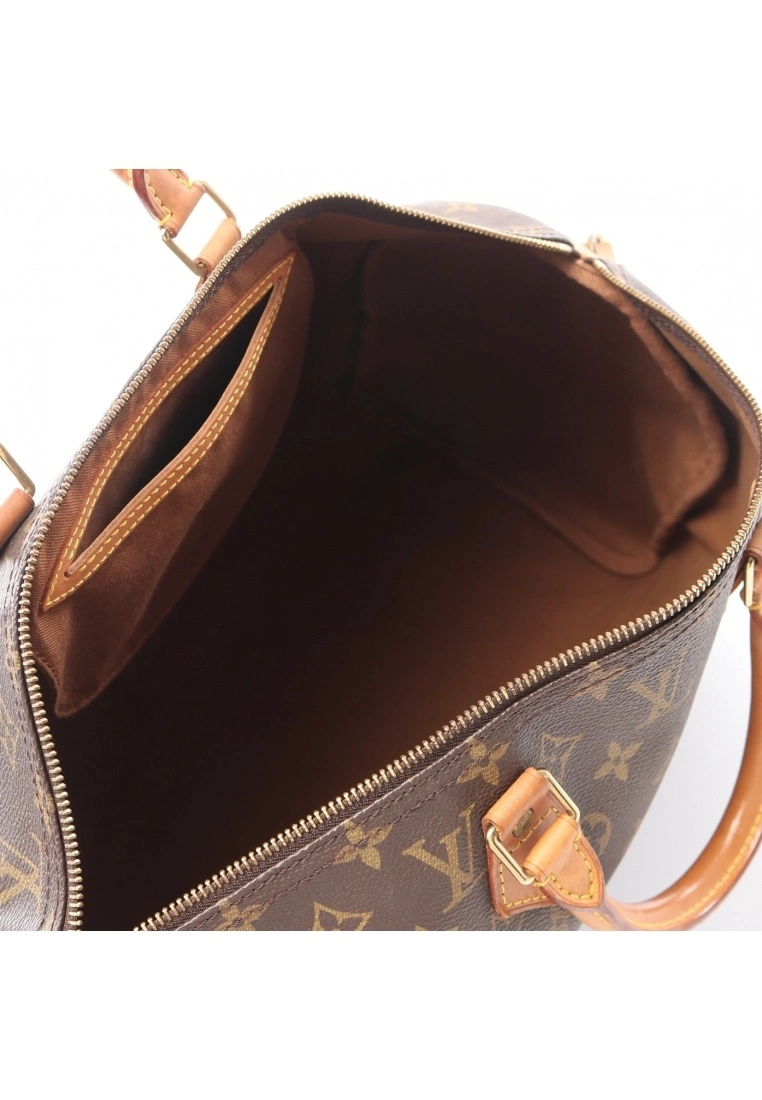 Pre-loved LOUIS VUITTON Speedy40 Classic Monogram Handbag PVC Genuine Leather Brown 5 Pre-loved LOUIS VUITTON Speedy40 Classic Monogram Handbag PVC Genuine Leather Brown - Image 3