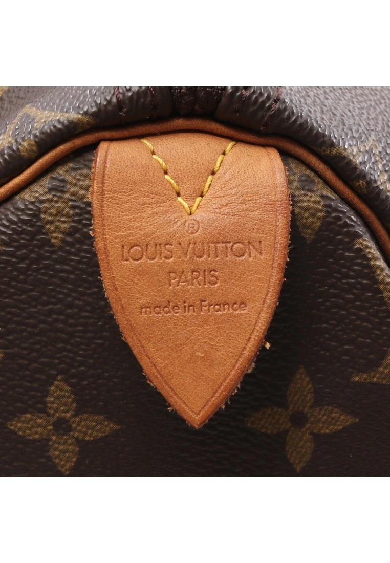 Pre-loved LOUIS VUITTON Speedy40 Classic Monogram Handbag PVC Genuine Leather Brown 6 Pre-loved LOUIS VUITTON Speedy40 Classic Monogram Handbag PVC Genuine Leather Brown - Image 4