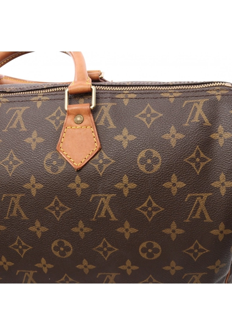 Pre-loved LOUIS VUITTON Speedy40 Classic Monogram Handbag PVC Genuine Leather Brown 9 Pre-loved LOUIS VUITTON Speedy40 Classic Monogram Handbag PVC Genuine Leather Brown - Image 7