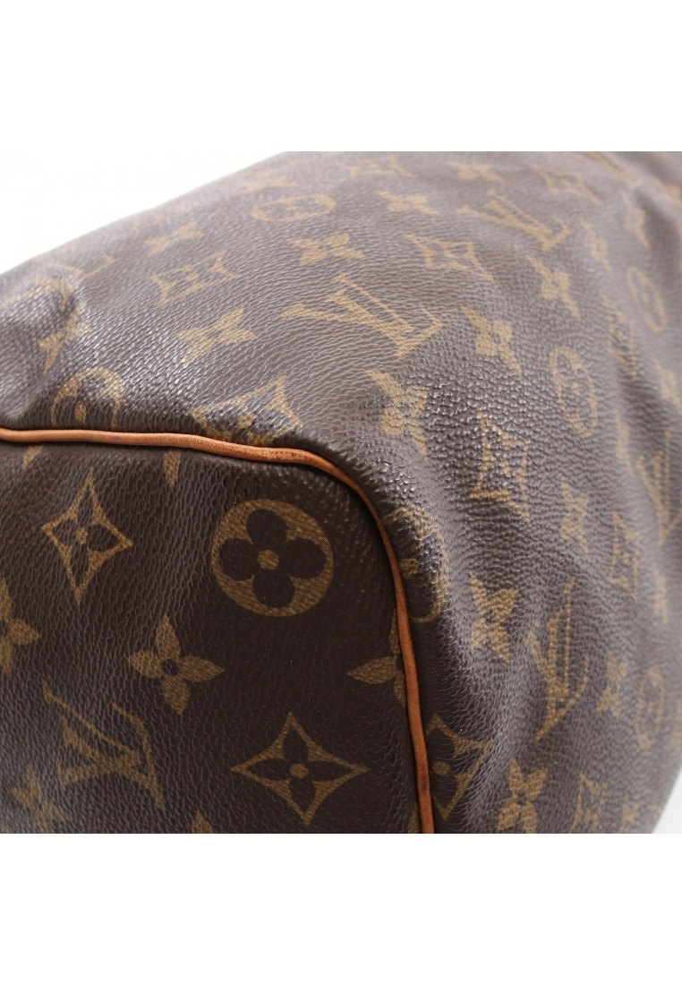 Pre-loved LOUIS VUITTON Speedy40 Classic Monogram Handbag PVC Genuine Leather Brown 10 Pre-loved LOUIS VUITTON Speedy40 Classic Monogram Handbag PVC Genuine Leather Brown - Image 8